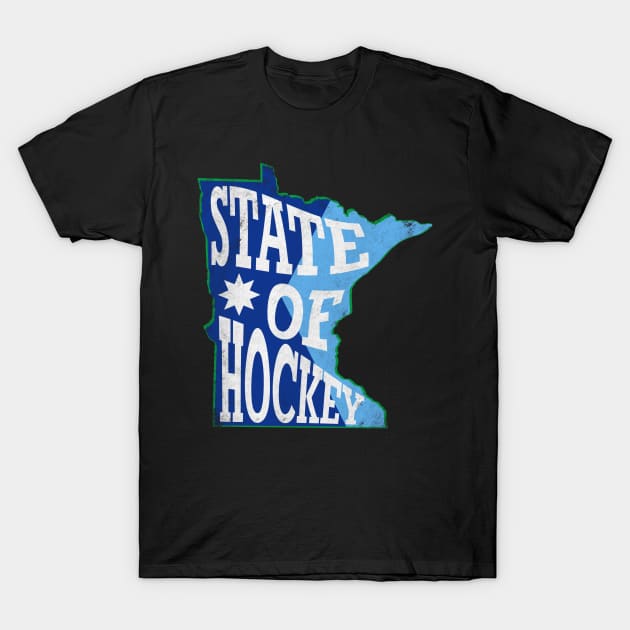 State of Hockey Minnesota T-Shirt by Mary Rose 73744